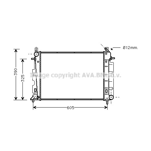 Слика на Воден радиатор (ладник) AVA QUALITY COOLING SB2026 за Saab 900 II Hatchback 2.0 i - 131 коњи бензин