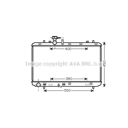 Слика на Воден радиатор (ладник) AVA QUALITY COOLING SZA2084 за Fiat Sedici 1.6 16V 4x4 - 107 коњи бензин