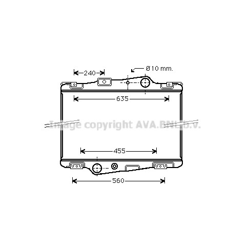 Слика на Воден радиатор (ладник) AVA QUALITY COOLING VL2003 за камион Volvo F 12/400,F 12/410 - 396 коњи дизел