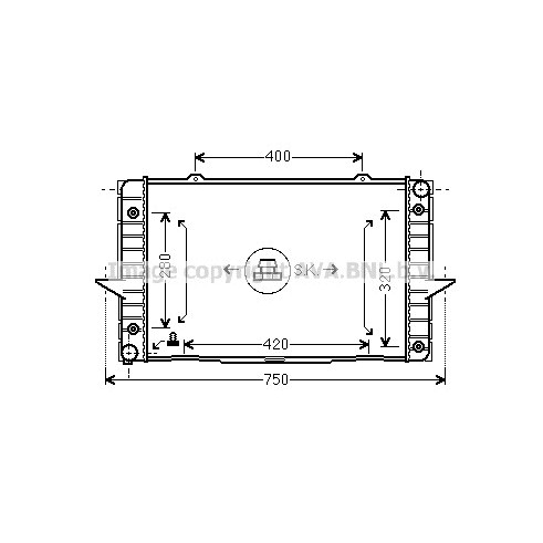 Слика на Воден радиатор (ладник) AVA QUALITY COOLING VO2093 за Volvo 850 Station Wagon (LW) 2.0 Turbo - 210 коњи бензин