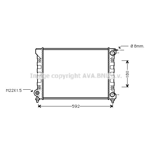 Слика на Воден радиатор (ладник) AVA QUALITY COOLING VW2045