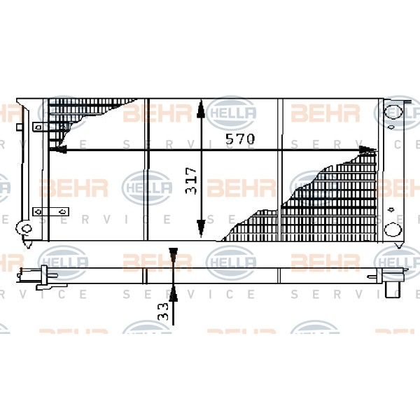 Слика на Воден радиатор (ладник) BEHR HELLA SERVICE 8MK 376 715-091