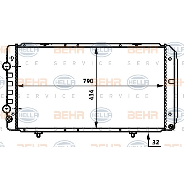 Слика на Воден радиатор (ладник) BEHR HELLA SERVICE 8MK 376 717-281