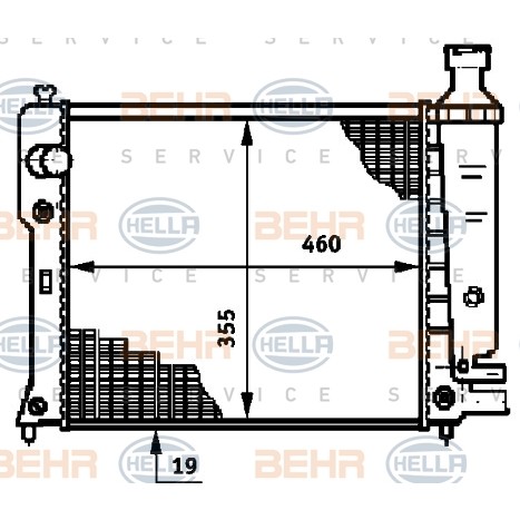 Слика на Воден радиатор (ладник) BEHR HELLA SERVICE 8MK 376 719-571