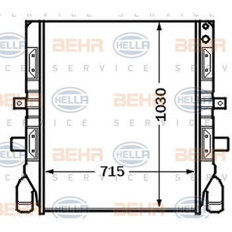 Слика на Воден радиатор (ладник) BEHR HELLA SERVICE 8MK 376 726-661