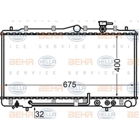 Слика на Воден радиатор (ладник) BEHR HELLA SERVICE 8MK 376 726-791