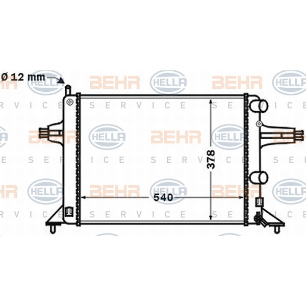 Слика на Воден радиатор (ладник) BEHR HELLA SERVICE 8MK 376 771-121