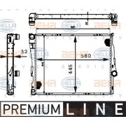 Слика 1 на Воден радиатор (ладник) BEHR HELLA SERVICE PREMIUM LINE 8MK 376 716-251