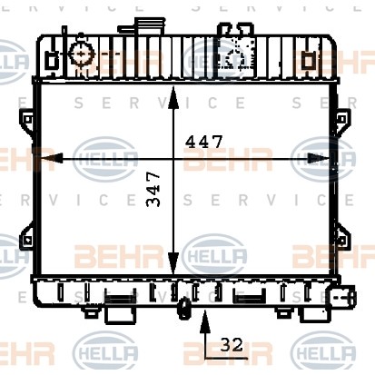 Слика на Воден радиатор (ладник) BEHR HELLA SERVICE PREMIUM LINE 8MK 376 717-191