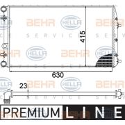 Слика 1 на Воден радиатор (ладник) BEHR HELLA SERVICE PREMIUM LINE 8MK 376 717-701