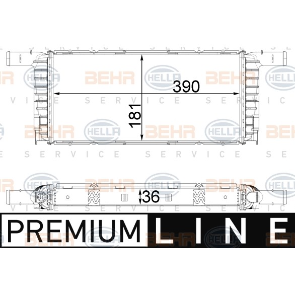 Слика на Воден радиатор (ладник) BEHR HELLA SERVICE PREMIUM LINE 8MK 376 792-601