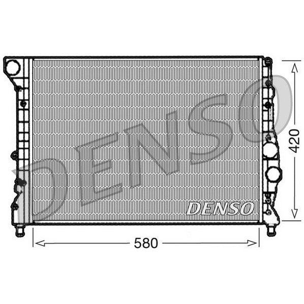 Слика на Воден радиатор (ладник) DENSO DRM01001 за Alfa Romeo 147 (937) Hatchback 1.9 JTD 16V - 126 коњи дизел