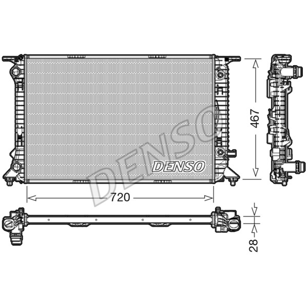 Слика на Воден радиатор (ладник) DENSO DRM02021