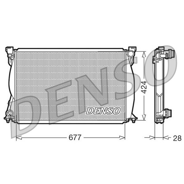 Слика на Воден радиатор (ладник) DENSO DRM02038