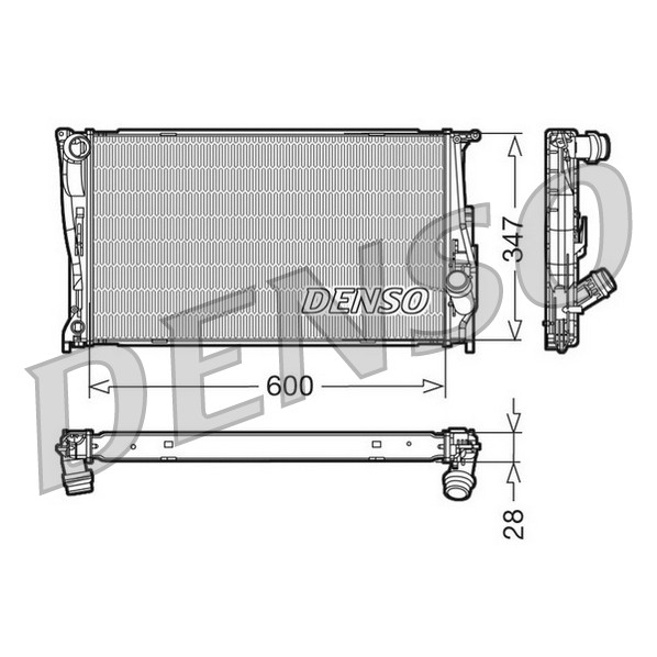 Слика на Воден радиатор (ладник) DENSO DRM05111 за BMW X1 E84 sDrive 18 d - 136 коњи дизел