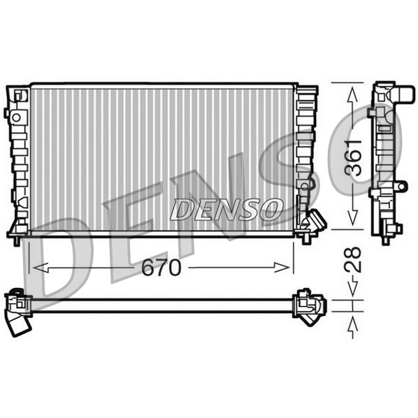 Слика на Воден радиатор (ладник) DENSO DRM07030