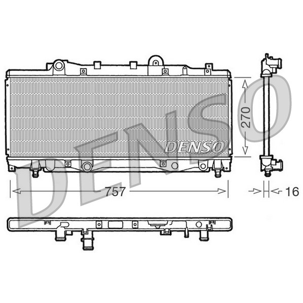 Слика на Воден радиатор (ладник) DENSO DRM09094