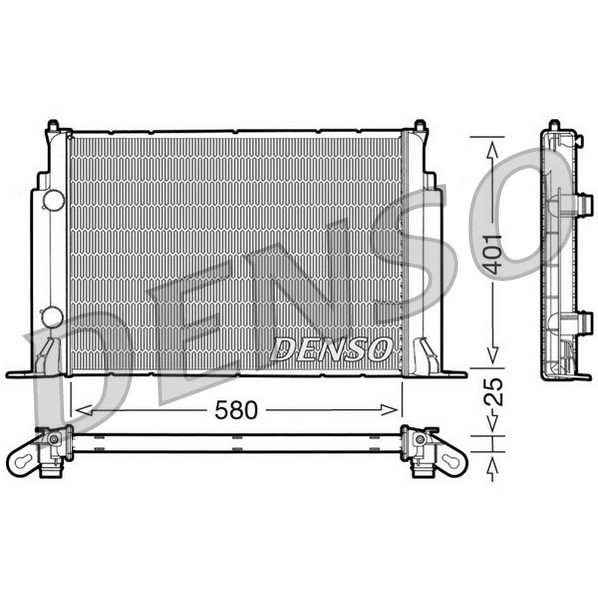 Слика на Воден радиатор (ладник) DENSO DRM09122 за Fiat Stilo 192 1.6 16V - 105 коњи бензин