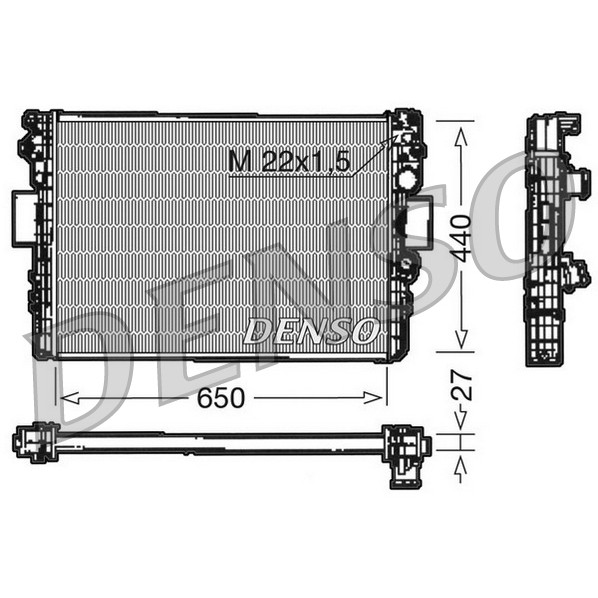 Слика на Воден радиатор (ладник) DENSO DRM12003