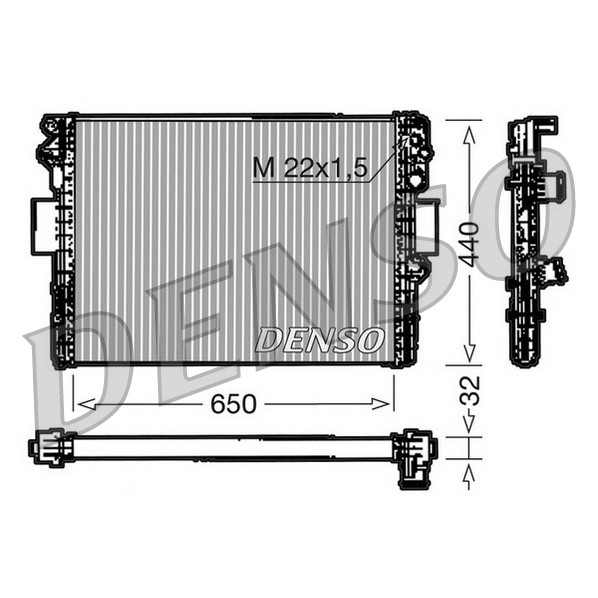 Слика на Воден радиатор (ладник) DENSO DRM12005