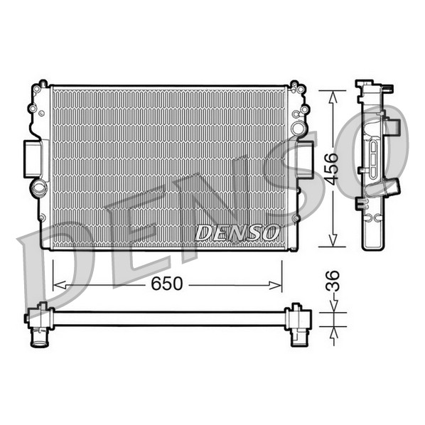 Слика на Воден радиатор (ладник) DENSO DRM12007