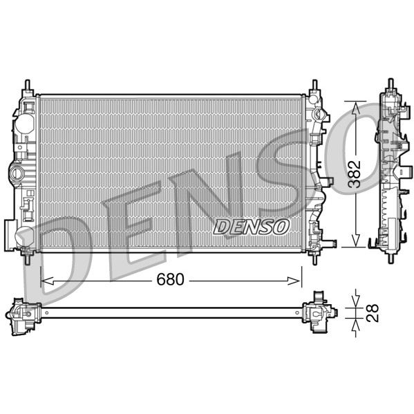 Слика на Воден радиатор (ладник) DENSO DRM15005