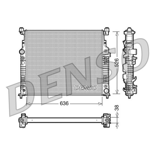 Слика на Воден радиатор (ладник) DENSO DRM17006 за Mercedes G-class (w461) G 300 CDI - 184 коњи дизел