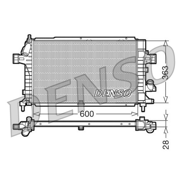 Слика на Воден радиатор (ладник) DENSO DRM20100