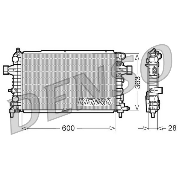 Слика на Воден радиатор (ладник) DENSO DRM20105