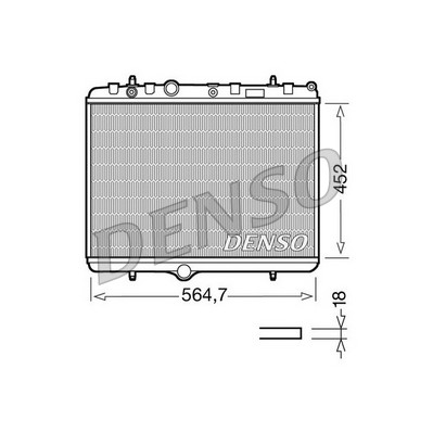 Слика на Воден радиатор (ладник) DENSO DRM21055 за Citroen C4 Pallas Sedan 1.6 HDi - 109 коњи дизел