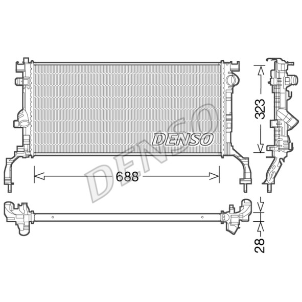 Слика на Воден радиатор (ладник) DENSO DRM23038