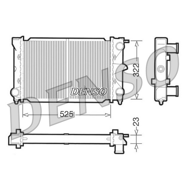 Слика на Воден радиатор (ладник) DENSO DRM32003