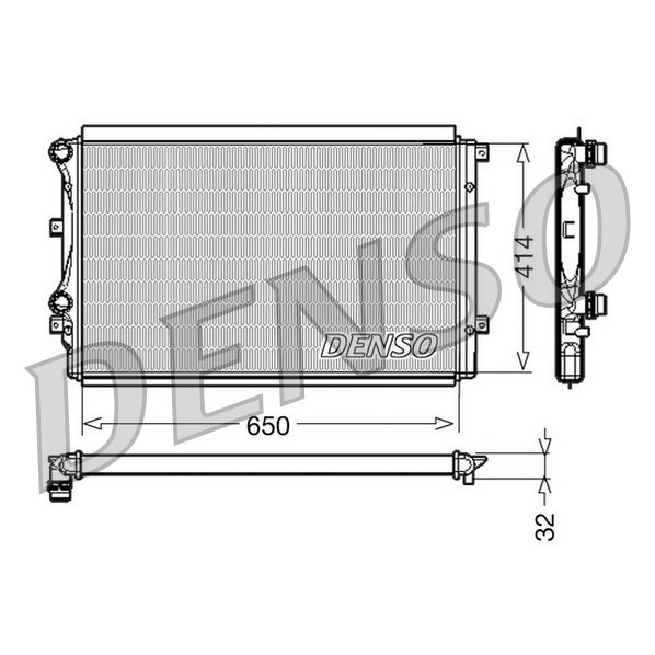 Слика на Воден радиатор (ладник) DENSO DRM32015 за VW Caddy 3 Estate 1.2 TSI - 105 коњи бензин