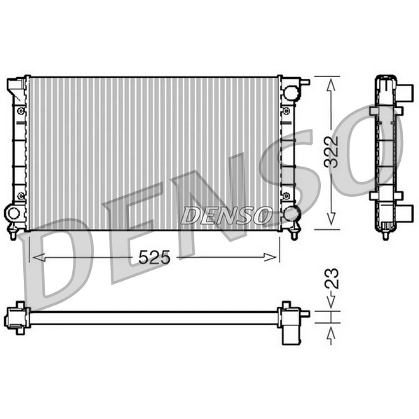 Слика на Воден радиатор (ладник) DENSO DRM32024