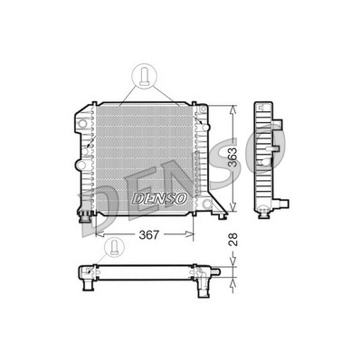 Слика на Воден радиатор (ладник) DENSO DRM33020 за Volvo 460L (464) 2.0 - 109 коњи бензин