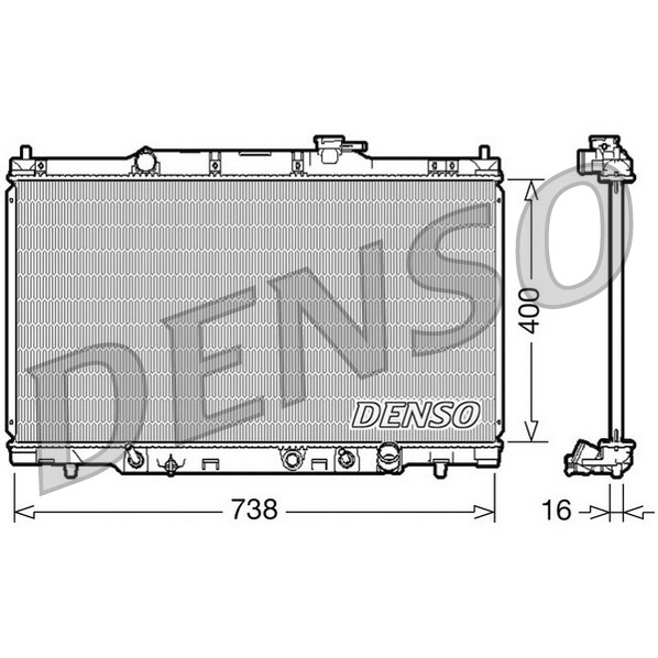 Слика на Воден радиатор (ладник) DENSO DRM40012 за Honda CR-V 2 (RD) 2.0 - 150 коњи бензин