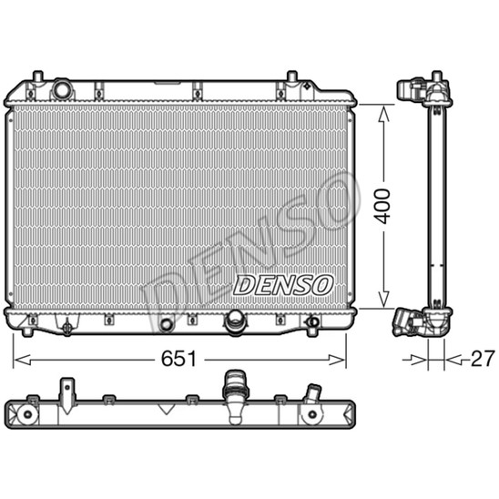 Слика на Воден радиатор (ладник) DENSO DRM40036