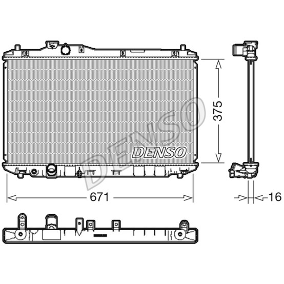 Слика на Воден радиатор (ладник) DENSO DRM40037