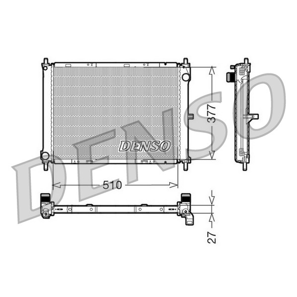 Слика на Воден радиатор (ладник) DENSO DRM46003 за Renault Clio 3 1.5 dCi - 82 коњи дизел