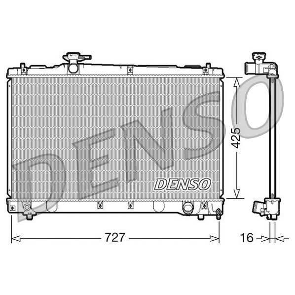 Слика на Воден радиатор (ладник) DENSO DRM50034 за Toyota Avensis Verso (ACM2) 2.4 VVTi 4x4 - 156 коњи бензин