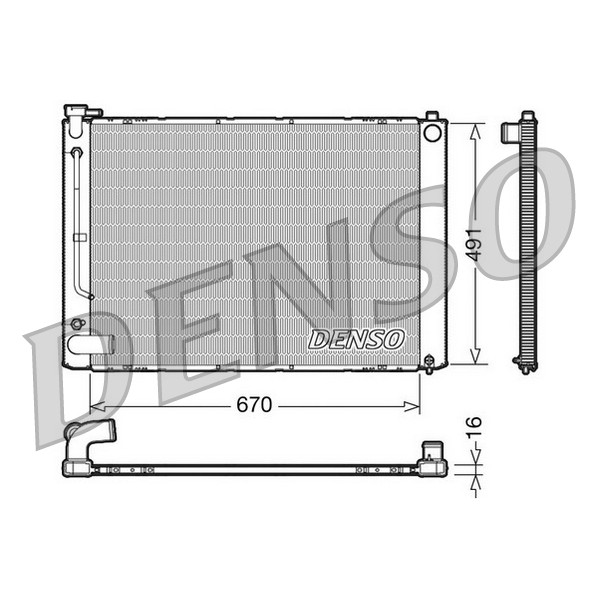 Слика на Воден радиатор (ладник) DENSO DRM50055