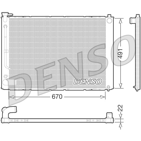 Слика на Воден радиатор (ладник) DENSO DRM51011