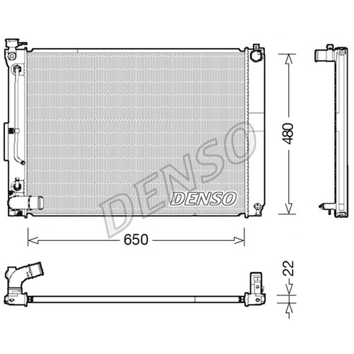 Слика на Воден радиатор (ладник) DENSO DRM51012