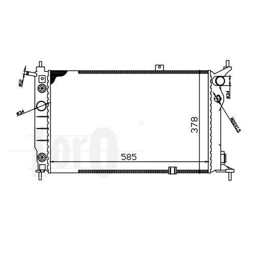 Слика на Воден радиатор (ладник) DEPO-LORO 037-017-0007 за Opel Astra F Estate 1.4 Si - 82 коњи бензин