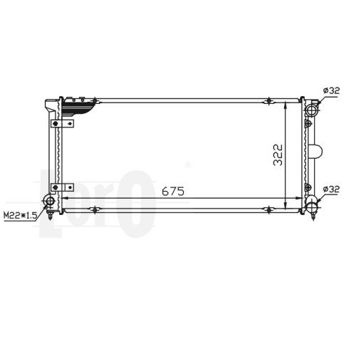 Слика на Воден радиатор (ладник) DEPO-LORO 046-017-0010 за Seat Toledo (1L) 1.8 i - 90 коњи бензин