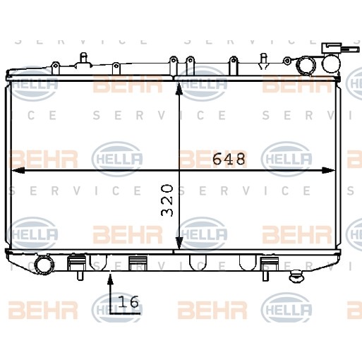 Слика на Воден радиатор (ладник) HELLA 8MK 376 707-491