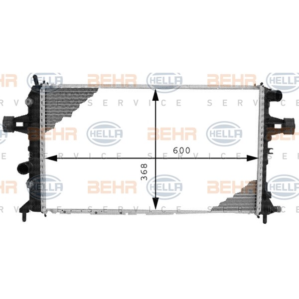 Слика на Воден радиатор (ладник) HELLA 8MK 376 710-334