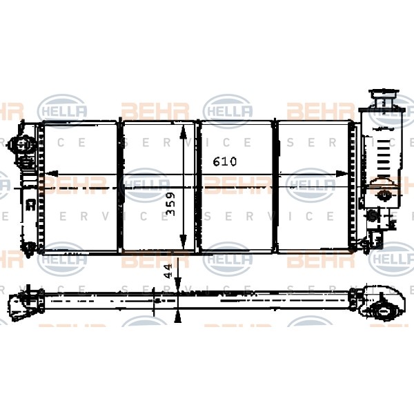 Слика на Воден радиатор (ладник) HELLA 8MK 376 716-551