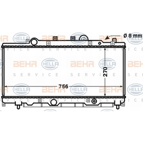 Слика на Воден радиатор (ладник) HELLA 8MK 376 767-521