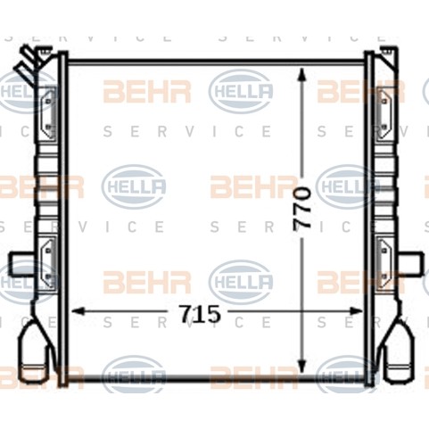 Слика на Воден радиатор (ладник) HELLA BEHR  SERVICE  PREMIUM LINE 8MK 376 705-711 за камион Scania 2 Series 112 H/280 - 280 коњи дизел